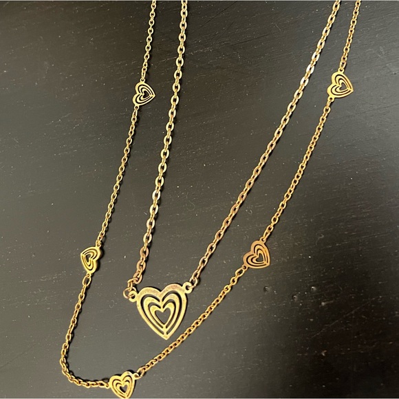 Gold Hearts Necklace - Picture 2 of 6